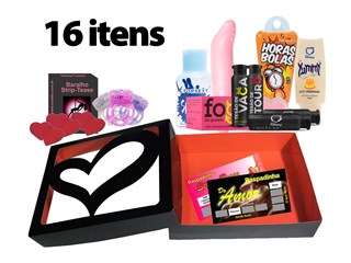 Kit especial para o dia dos namorados luxo com 16 itens - Erotiks