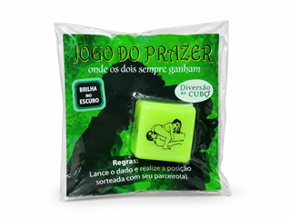 Dado Jogo do Prazer Posições Hétero (Brilha no Escuro) - Diversão ao cubo